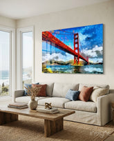 Golden Gate Köprüsü Cam Tablo