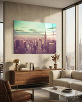 New York Şehri Cam Tablo