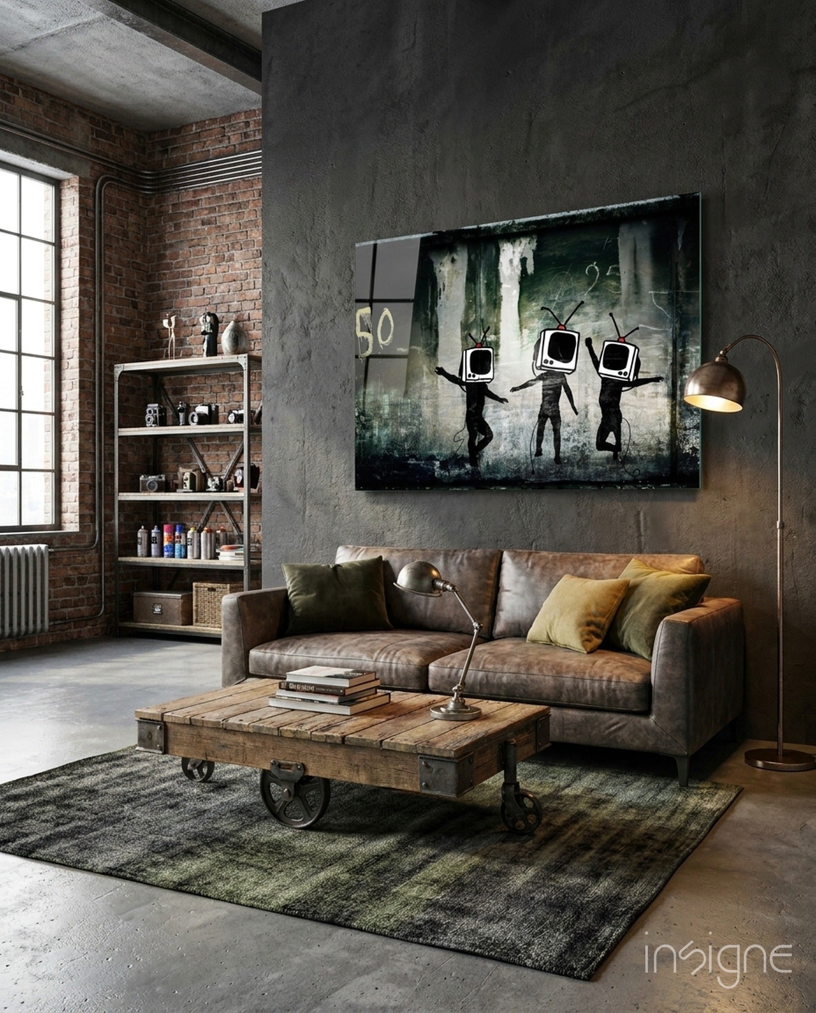 TV Başlıkları Cam Sanatı Cam Tablo