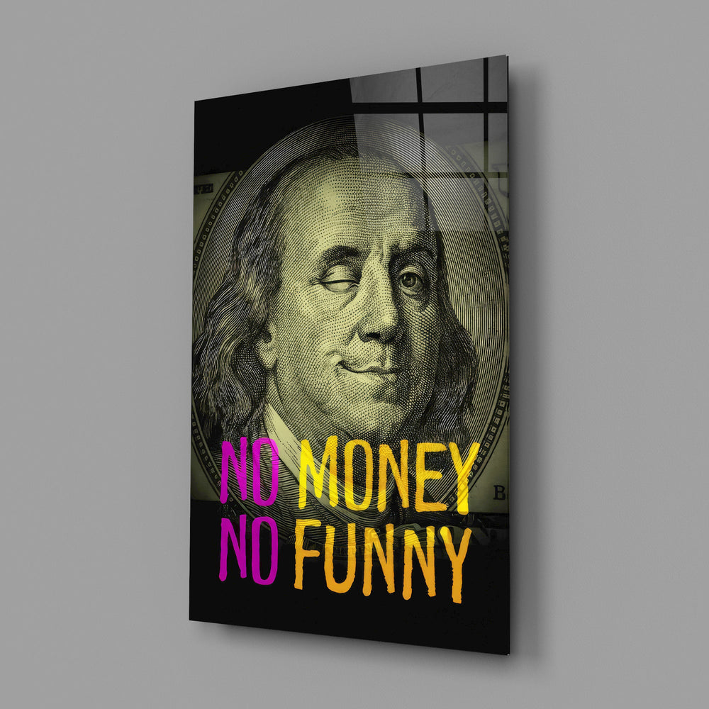 Benjamin Franklin Temalı Mizahi Cam Tablo