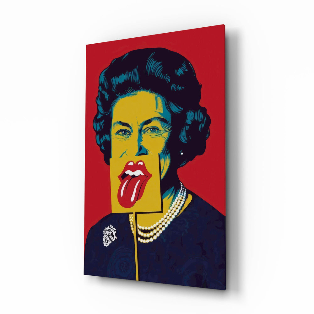 Pop Art Kraliçe II. Elizabeth Cam Tablo