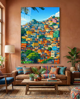 Canlı Yamaç Evleri Cam Tablo