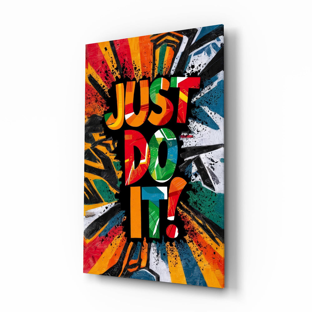 Canlı 'Just Do It' Motivasyon Cam Tablo