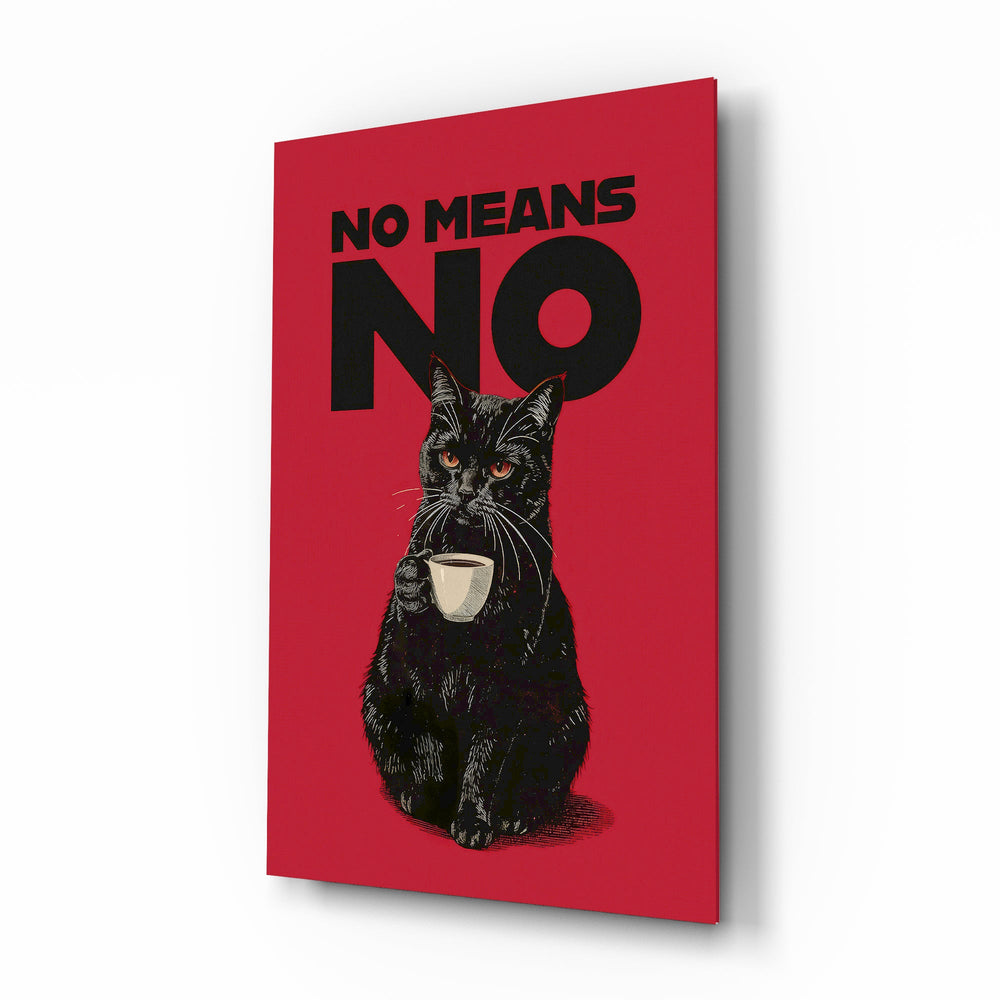 Siyah Kedi – Hayır, Hayırdır Cam Tablo