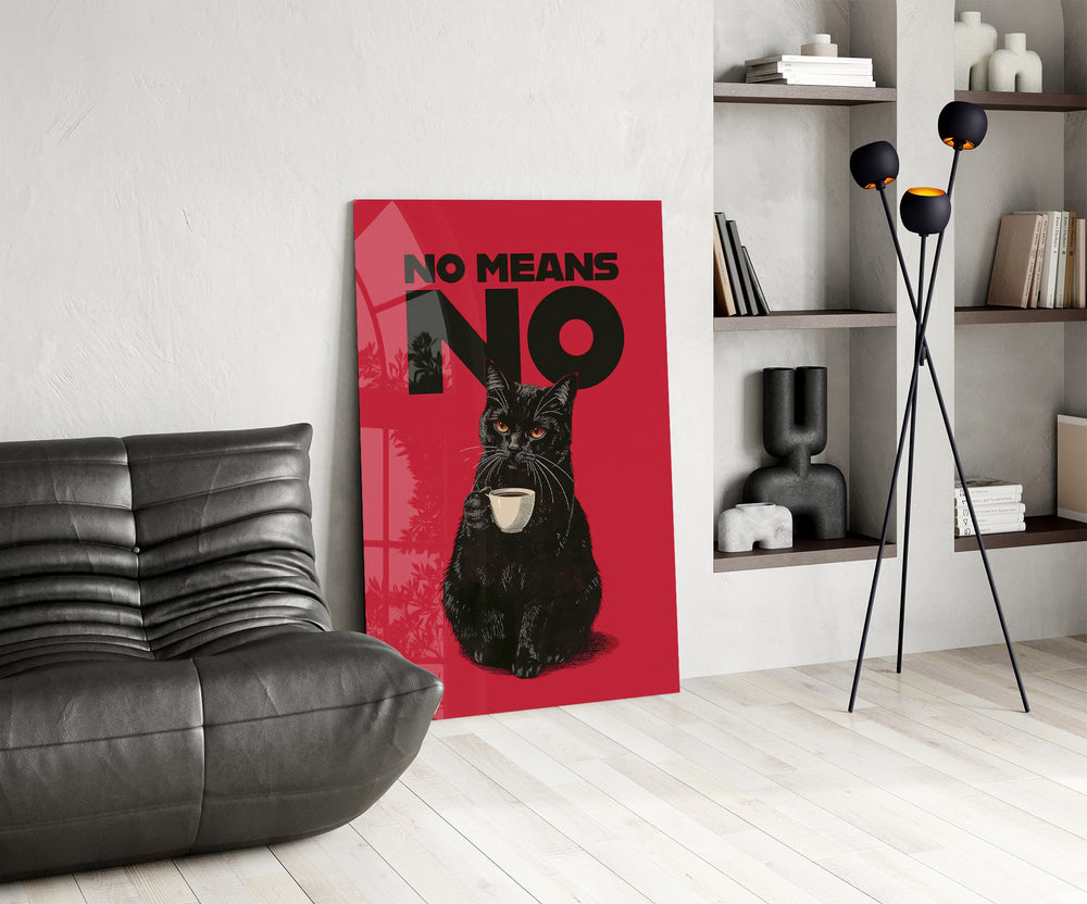 Siyah Kedi – Hayır, Hayırdır Cam Tablo