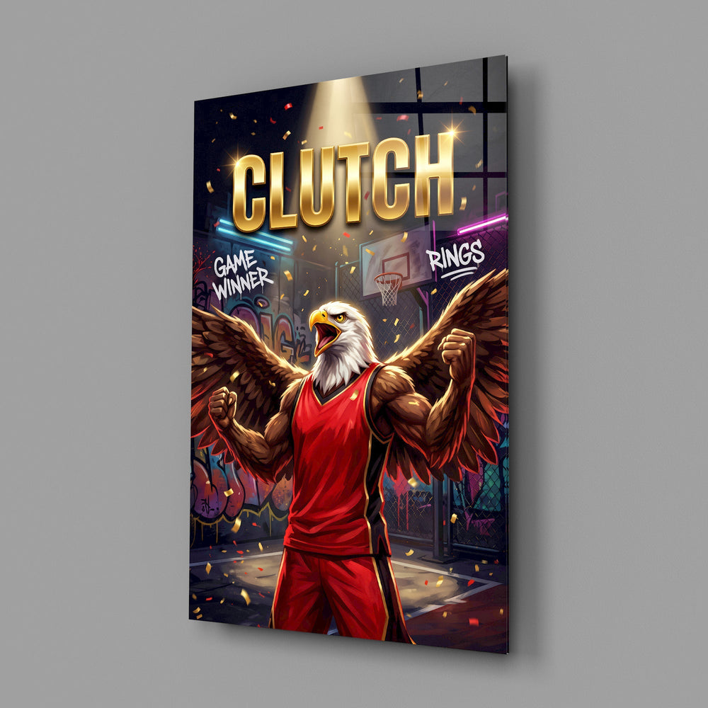 Clutch Bald Eagle Victory Glass Wall Art
