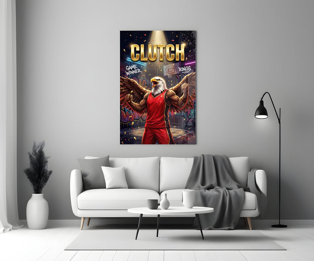 Clutch Bald Eagle Victory Glass Wall Art