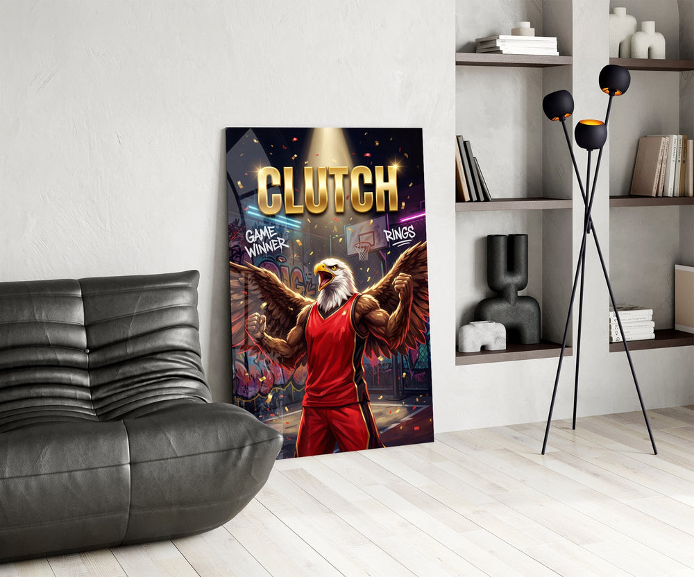 Clutch Bald Eagle Victory Glass Wall Art