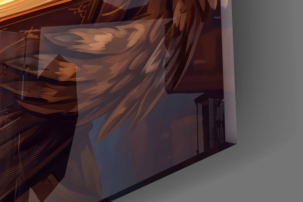 Focus Scholar Owl Professor Glass Wall Art