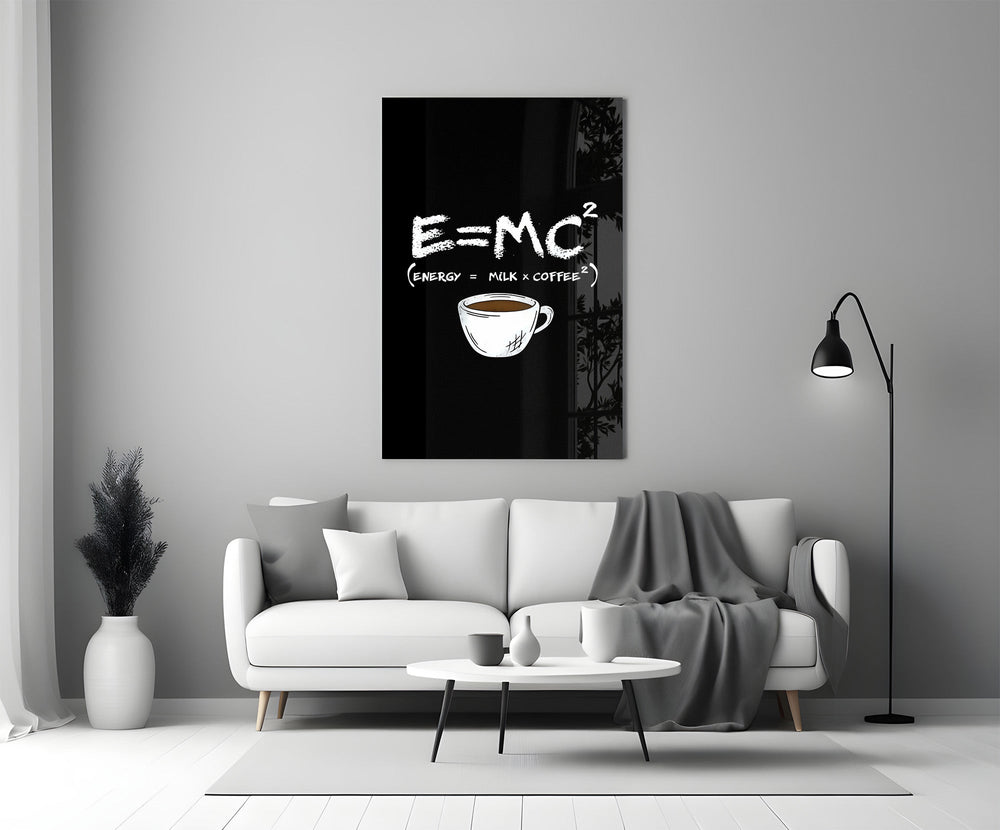 Coffee Formula Humor Glass Wall Art