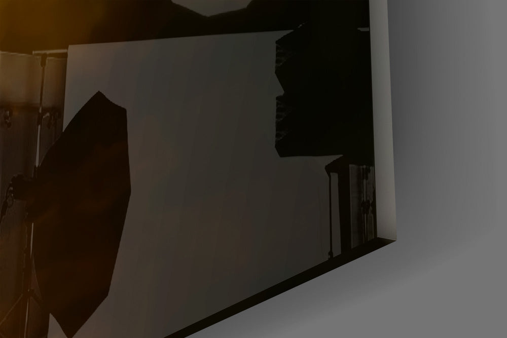 Golden Light Reaching Hands Romance Glass Wall Art