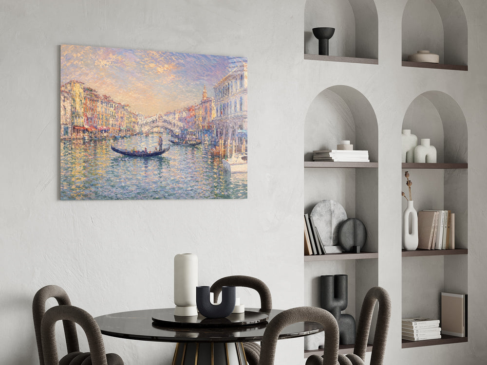Venice Grand Canal Monet Style Glass Wall Art