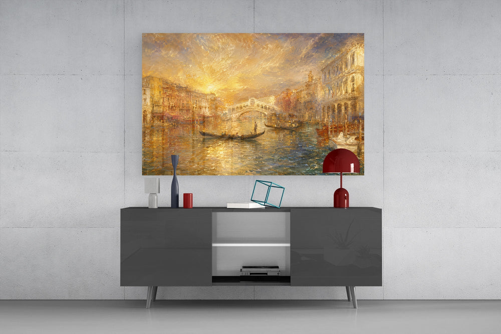 Venice Grand Canal Turner Style Glass Wall Art