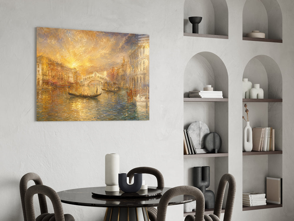 Venice Grand Canal Turner Style Glass Wall Art