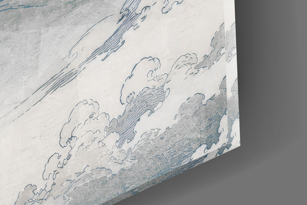 Statue of Liberty Hokusai Style Glass Wall Art