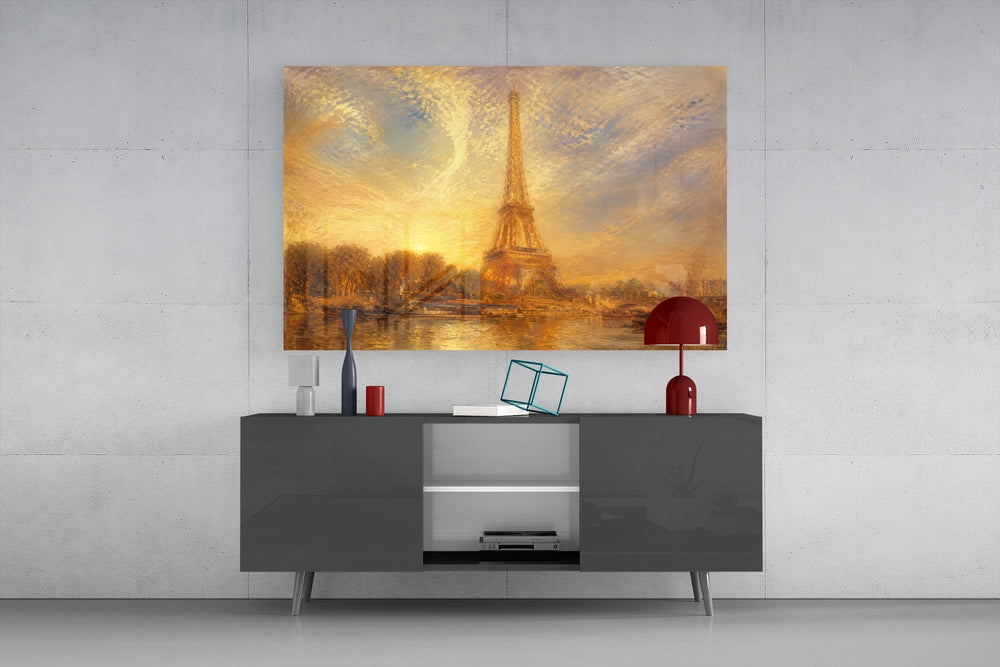 Eiffel Tower Turner Style Glass Wall Art