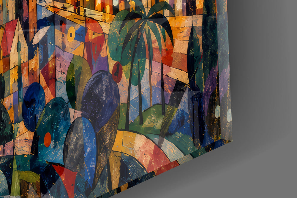 Sagrada Familia Kandinsky Style Glass Wall Art