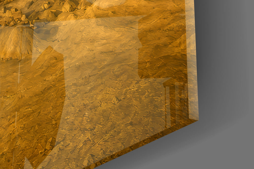 Pyramids of Giza Da Vinci Style Glass Wall Art