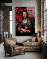 Mona Lisa, Kedi Sever Cam Tablo || Tasarımcı Koleksiyonu
