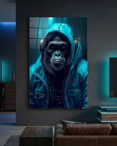 Müzik ve Maymun Cam Tablo || Tasarımcı Koleksiyonu