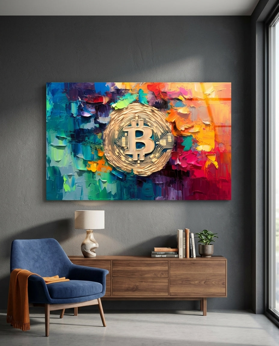 Bitcoin Cam Tablo || Tasarımcı Koleksiyonu