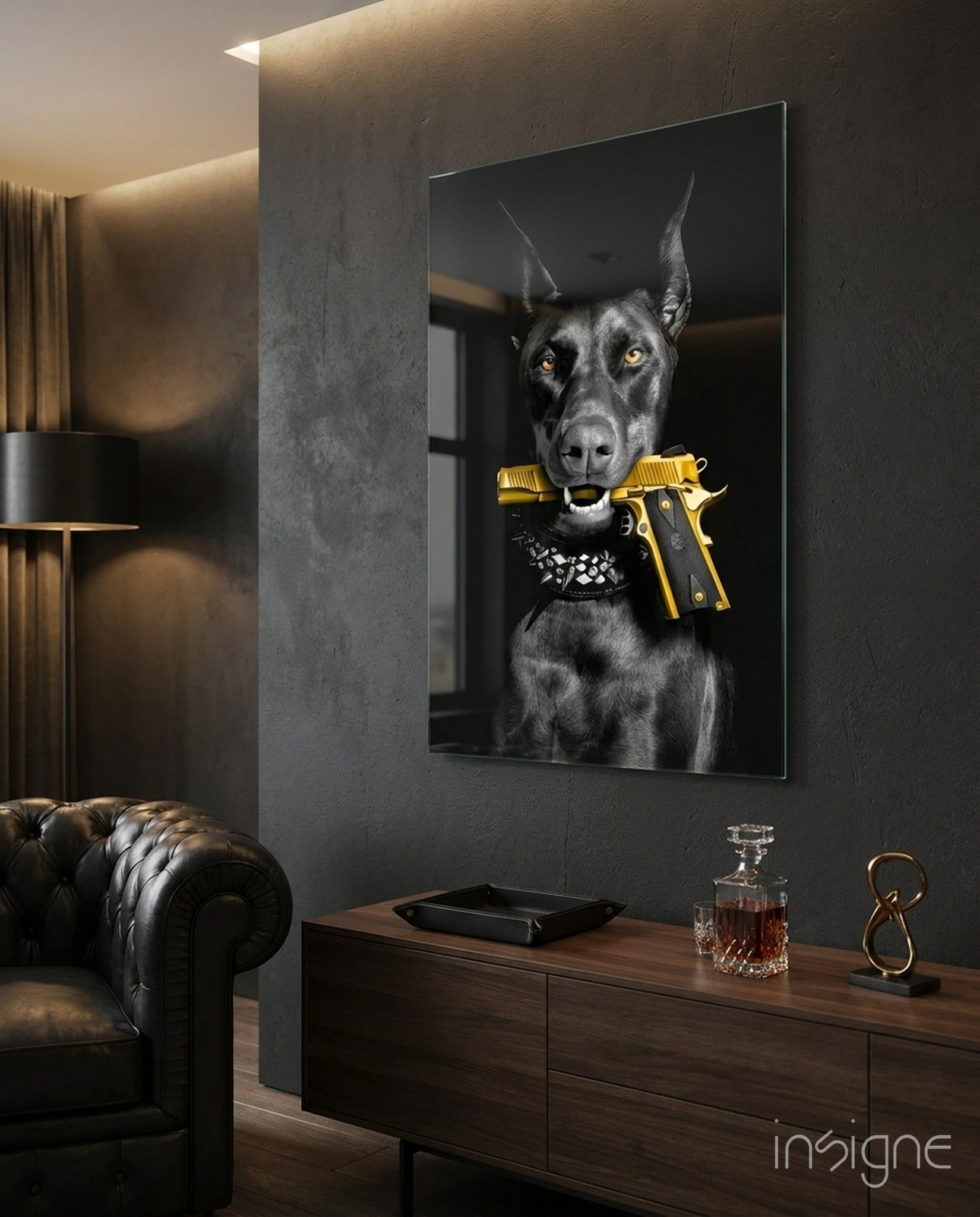 Av Köpeği Cam Tablo || Tasarımcı Koleksiyonu