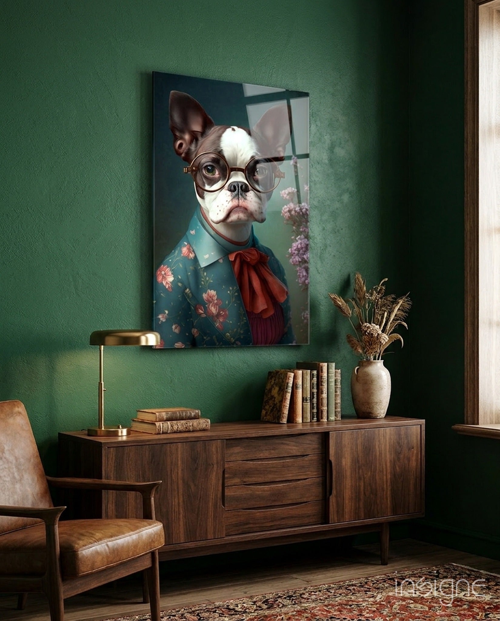 Köpek Vogue Cam Tablo || Tasarımcı Koleksiyonu