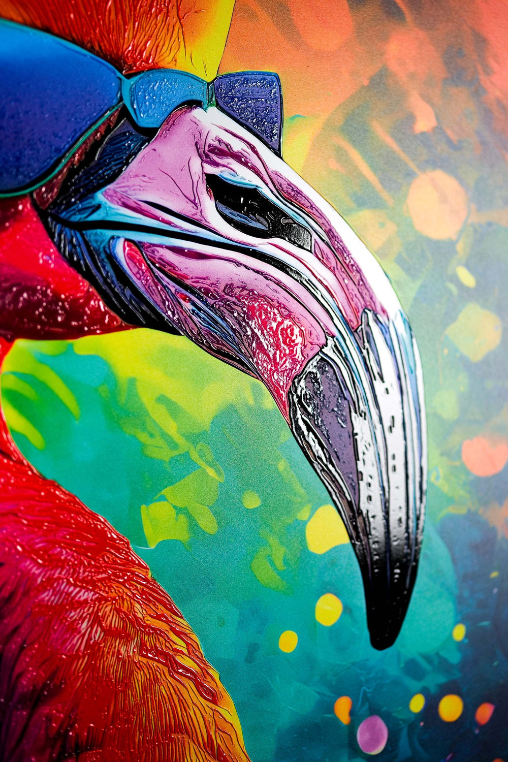 Flamingo Ritmi — 3D Kabartmalı Premium Duvar Sanatı
