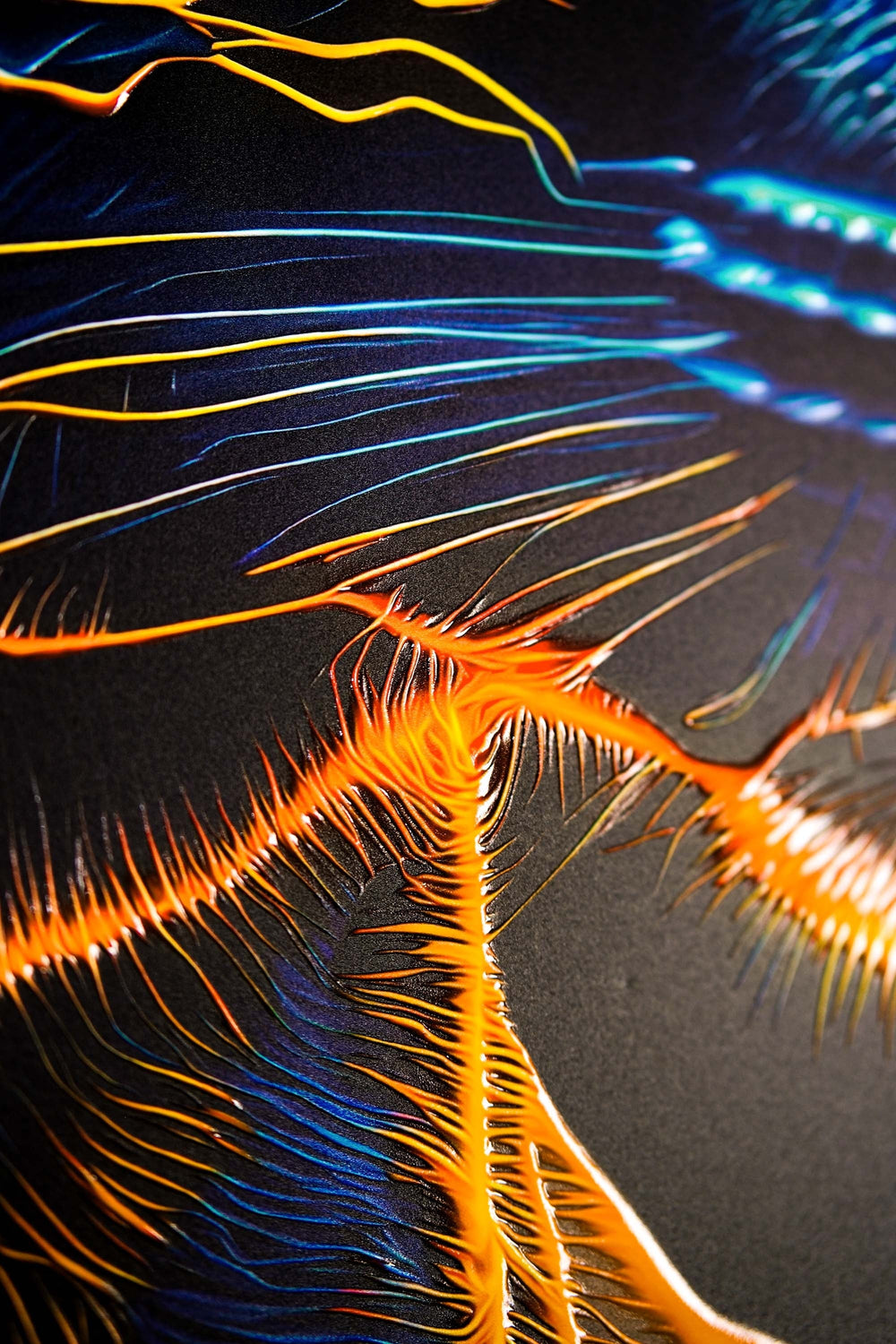 Neon Panther Pulse — 3D Kabartmalı Premium Duvar Sanatı