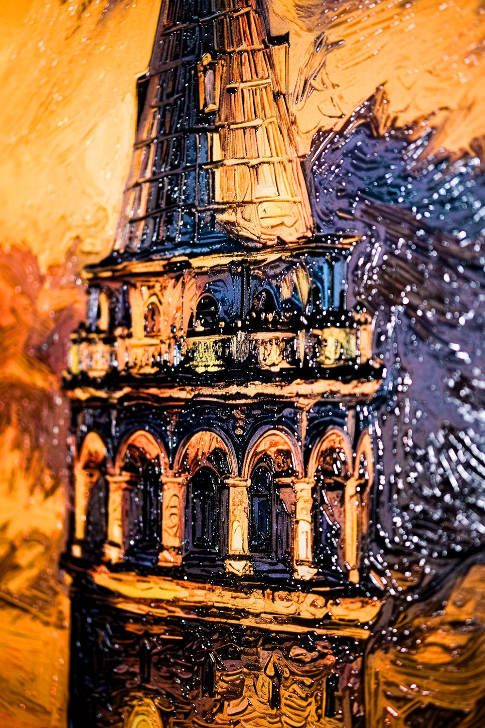 Galata Sunset Sentinel — 3D Kabartmalı Premium Duvar Sanatı