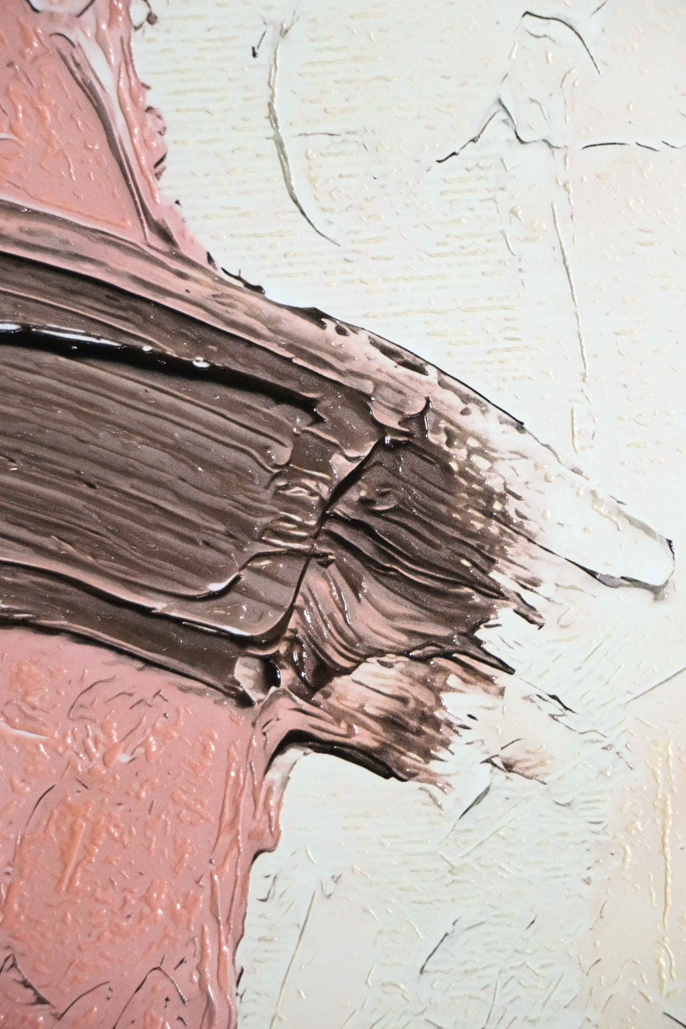 Mocha & Rose Abstract Stack — 3D Kabartmalı Premium Duvar Sanatı