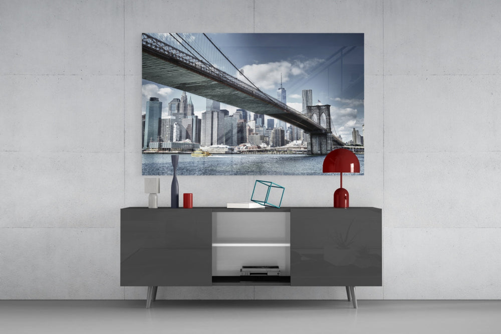 Manhattan Köprüsü Cam Tablo