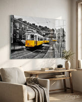 Sarı Tramvay (Lizbon) Cam Tablo