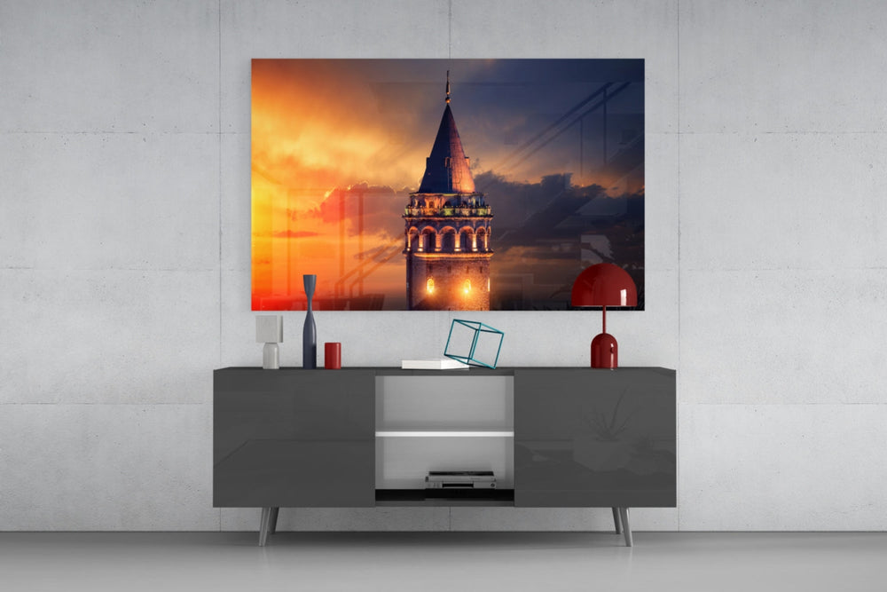 Galata Kulesi Cam Tablo