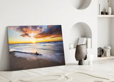 Gün batımı Cam Tablo