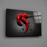 Kırmızı biber Cam Tablo