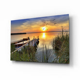 Gün batımı Cam Tablo