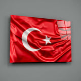 Türk Bayrağı Cam Tablo.