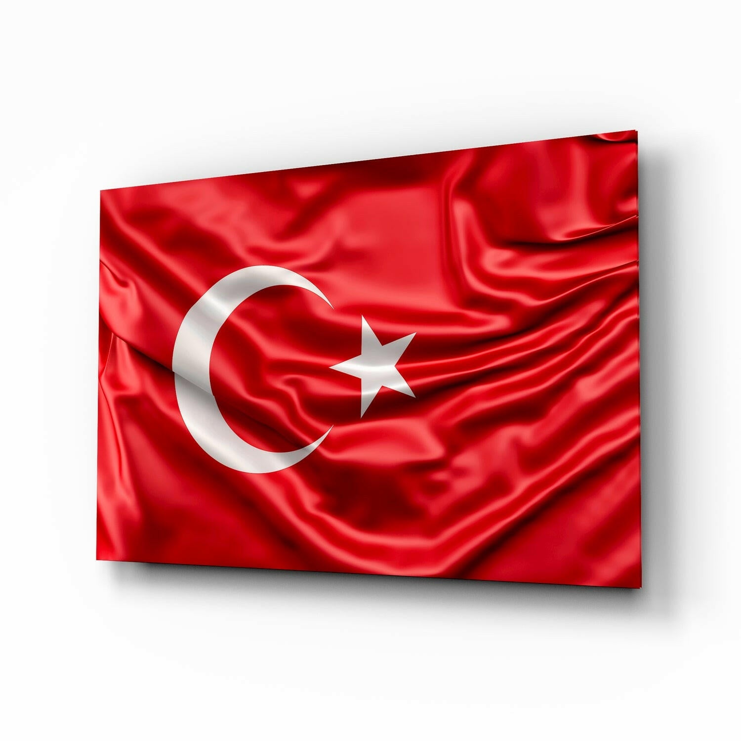Türk Bayrağı Cam Tablo.