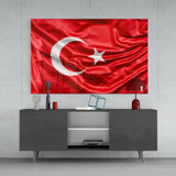 Türk Bayrağı Cam Tablo.