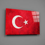Türk Bayrağı Cam Tablo.