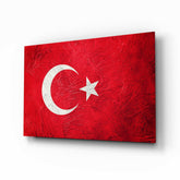 Türk Bayrağı Cam Tablo.