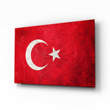 Türk Bayrağı Cam Tablo.