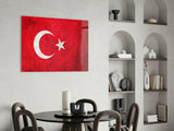 Türk Bayrağı Cam Tablo.