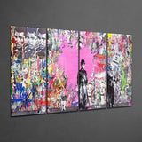 Charlie, Einstein Ve Banksy Cam Tablo.