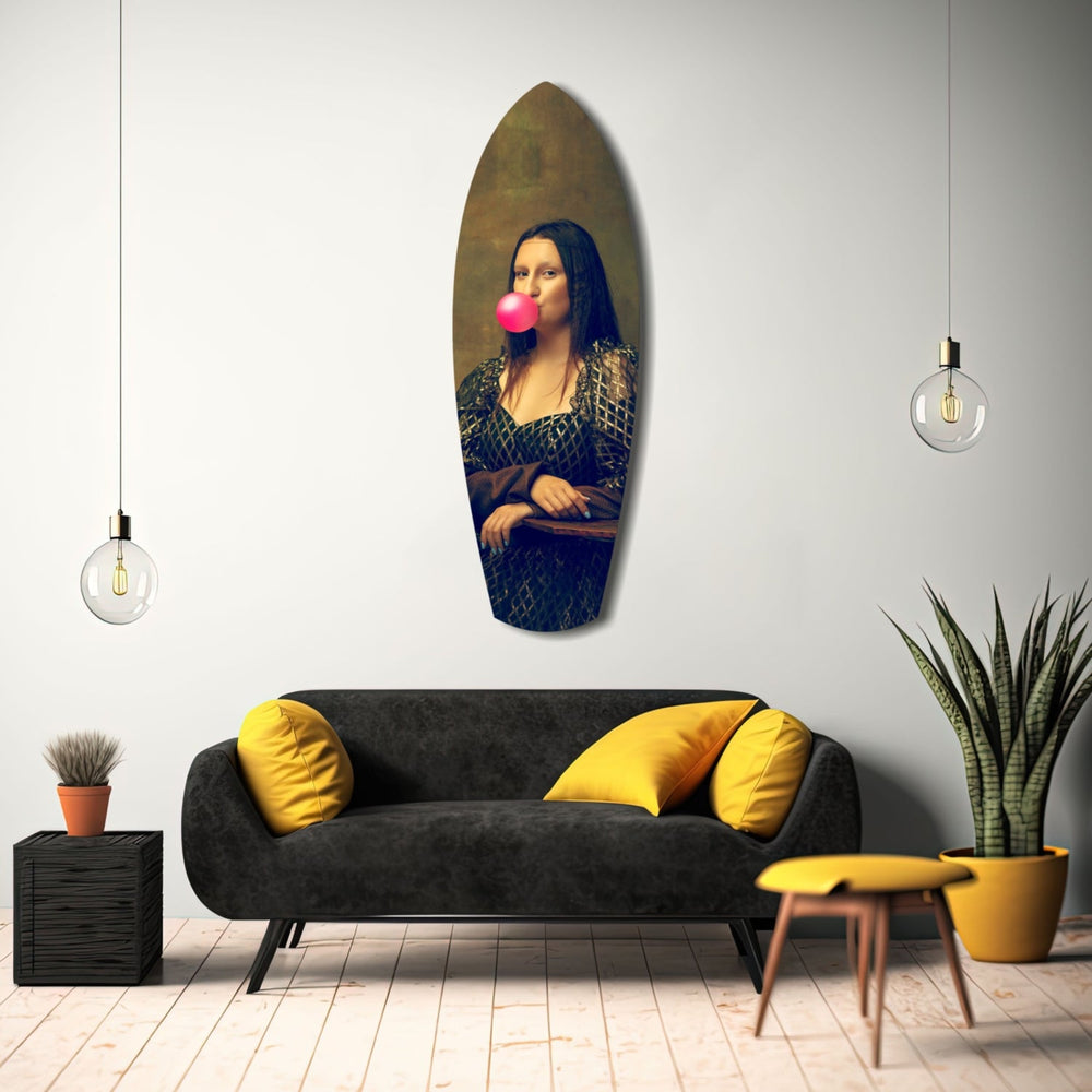 Rönesans Balon Sakızı Pop Art Cam Tablo.