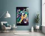 Bugs and Lola: The Graffiti Dance of Love Glass Wall Art || Designer Collection