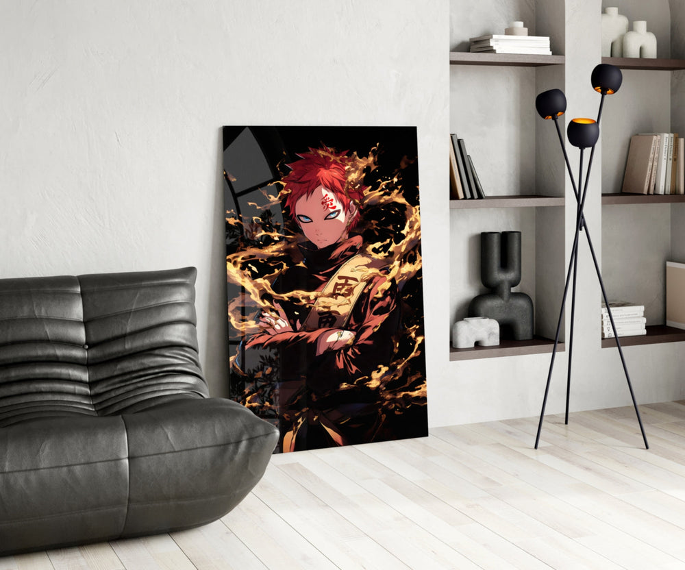 Sand King Gaara Glass Wall Art || Designer Collection