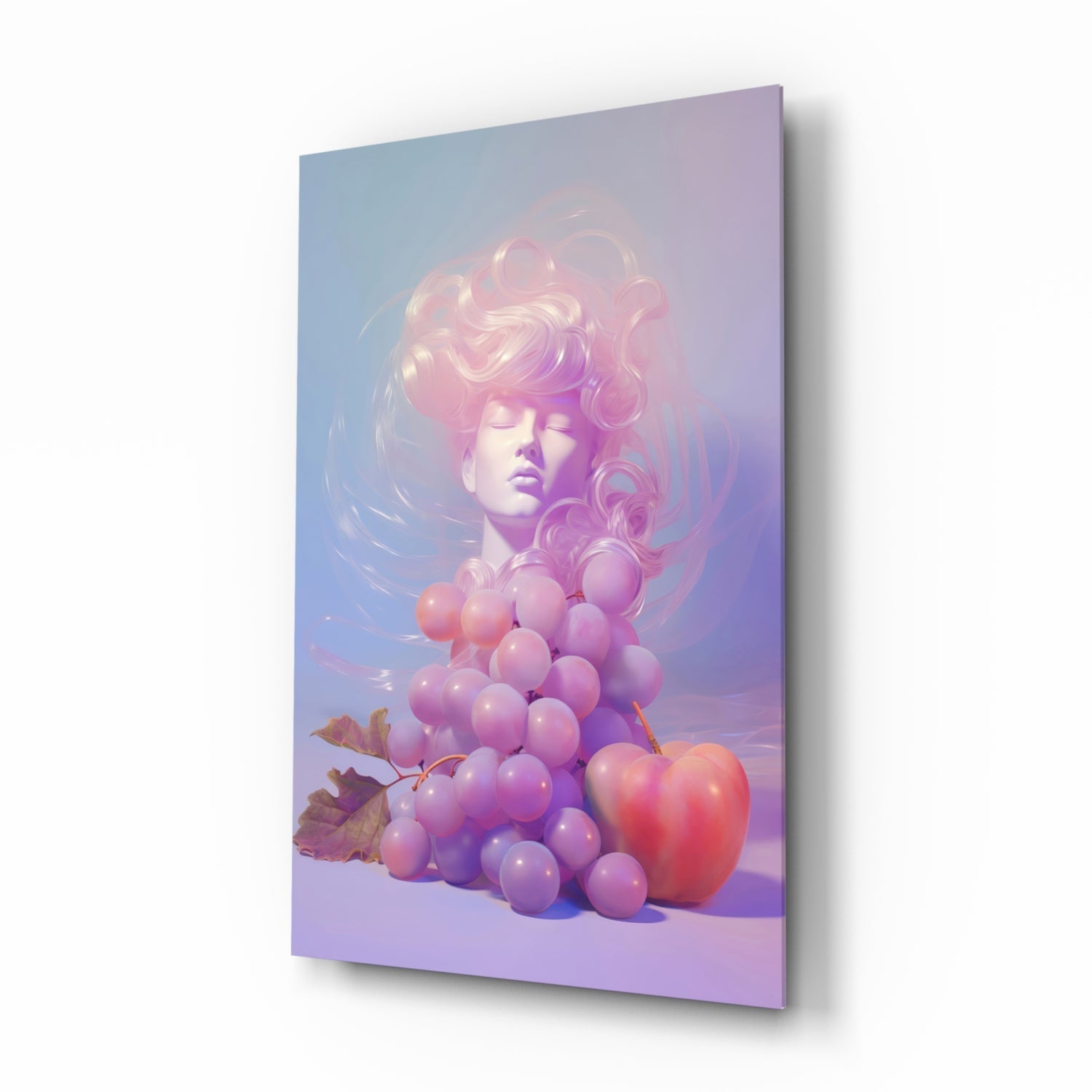 Grape Goddess Glass Wall Art || Designer Collection