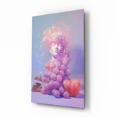 Grape Goddess Glass Wall Art || Designer Collection